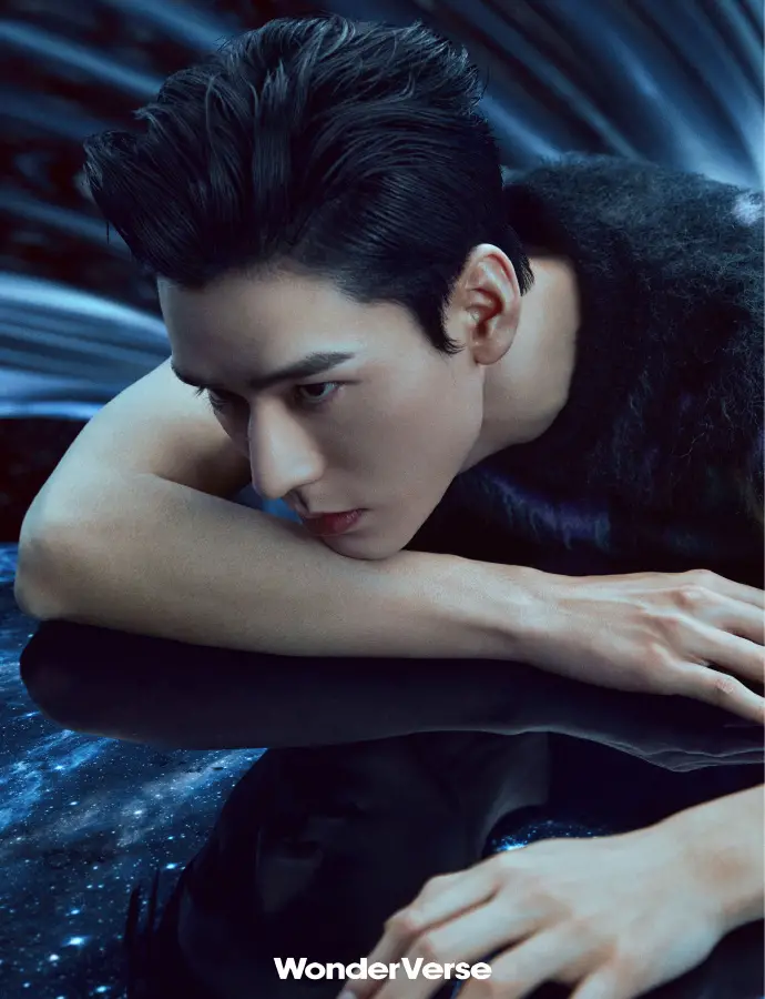 Futuristic image of Gong Jun in a new photoshoot